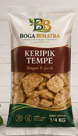 Kemasan Keripik Tempe Otentik 250 gram Boga Bimatra